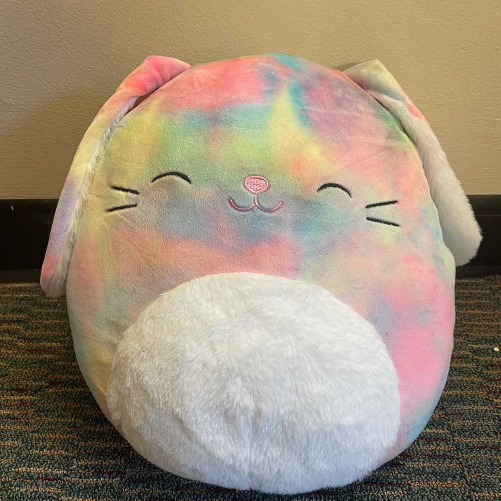 12” Candy tie dye bunny squishmallow